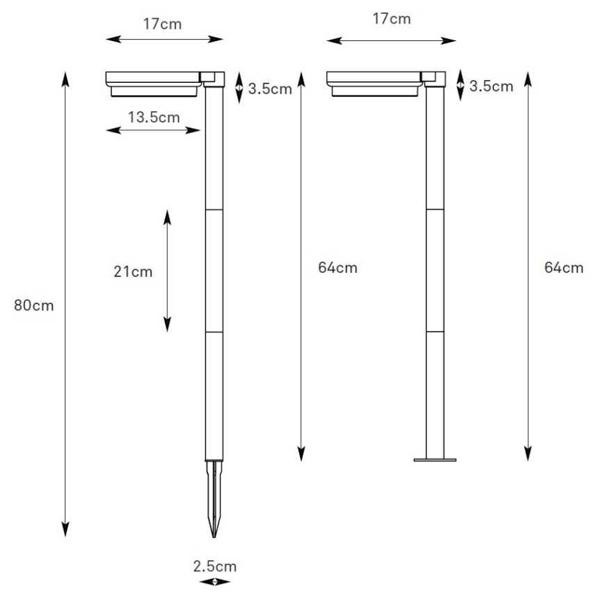 Markslöjd 108953 - Lampada solare dimmerabile a LED FRAME LED/2W/3,7V 4000 mAh IP44 nera