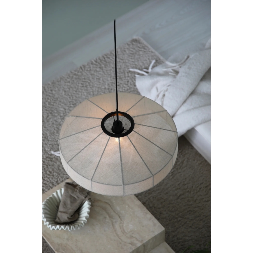 Markslöjd 108955 - Lampada a sospensione ALIA con cavo 1xE27/60W/230V Ø 57 cm crema/nero