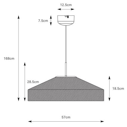 Markslöjd 108955 - Lampada a sospensione ALIA con cavo 1xE27/60W/230V Ø 57 cm crema/nero