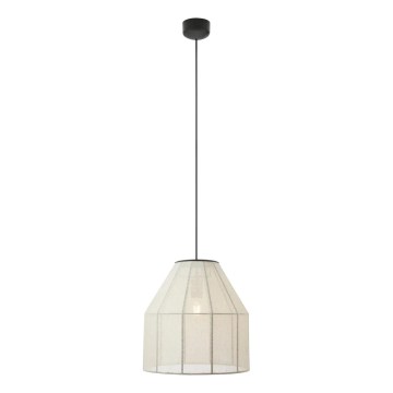 Markslöjd 108956 - Lampada a sospensione con cavo AIKO 1xE27/60W/230V Ø 37 cm crema/nera