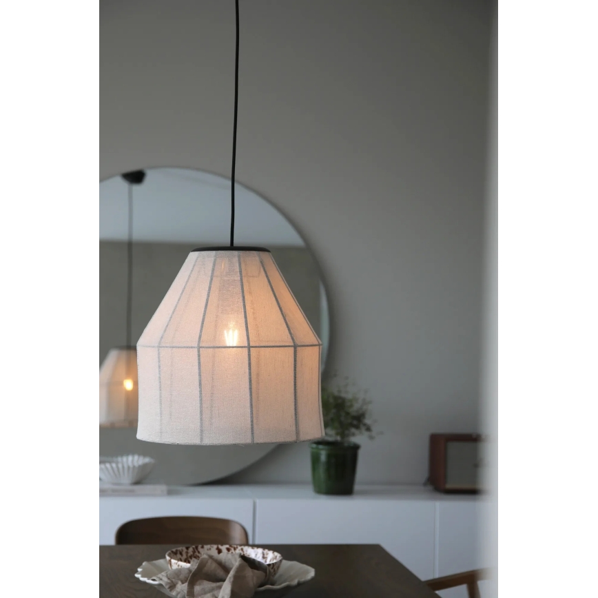 Markslöjd 108956 - Lampada a sospensione con cavo AIKO 1xE27/60W/230V Ø 37 cm crema/nera