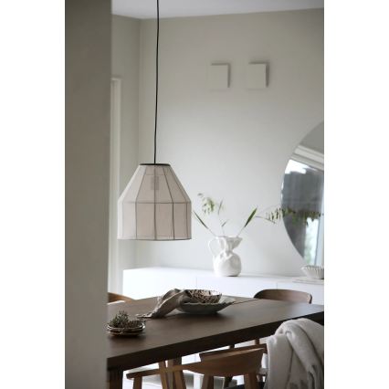 Markslöjd 108956 - Lampada a sospensione con cavo AIKO 1xE27/60W/230V Ø 37 cm crema/nera