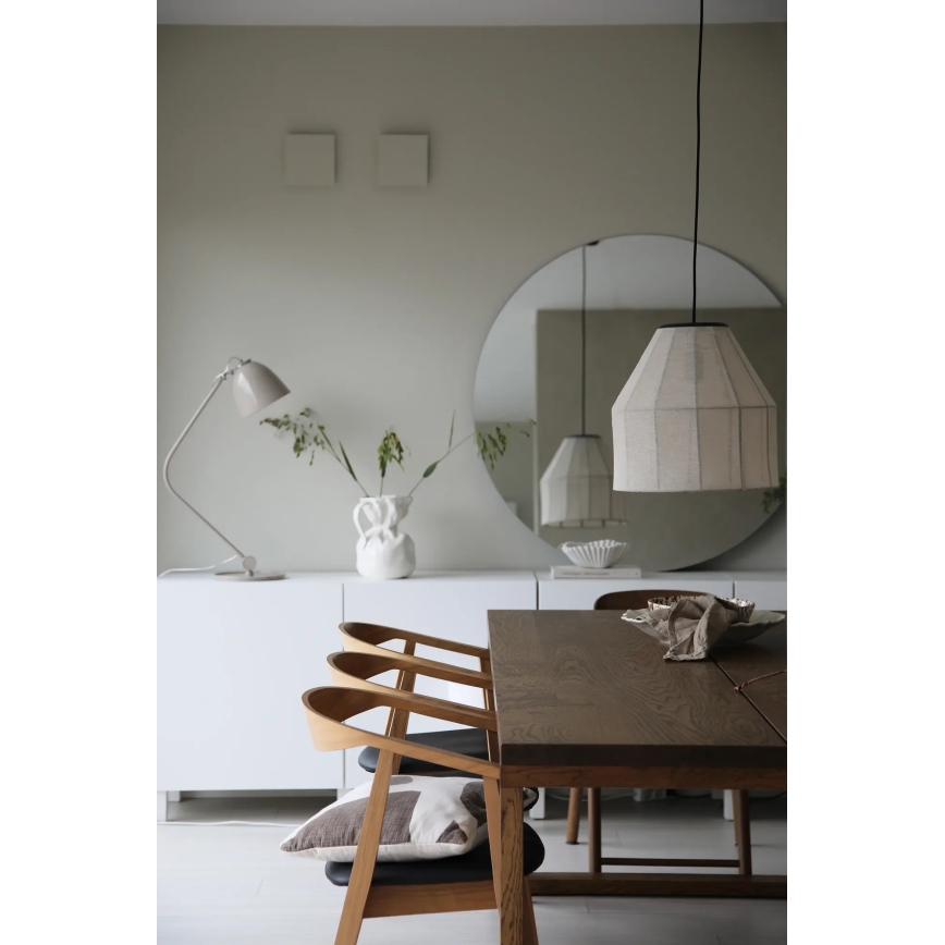 Markslöjd 108956 - Lampada a sospensione con cavo AIKO 1xE27/60W/230V Ø 37 cm crema/nera