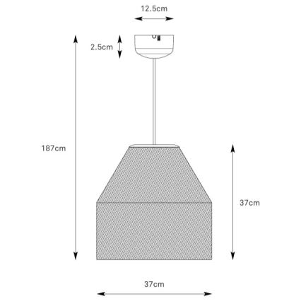 Markslöjd 108956 - Lampada a sospensione con cavo AIKO 1xE27/60W/230V Ø 37 cm crema/nera