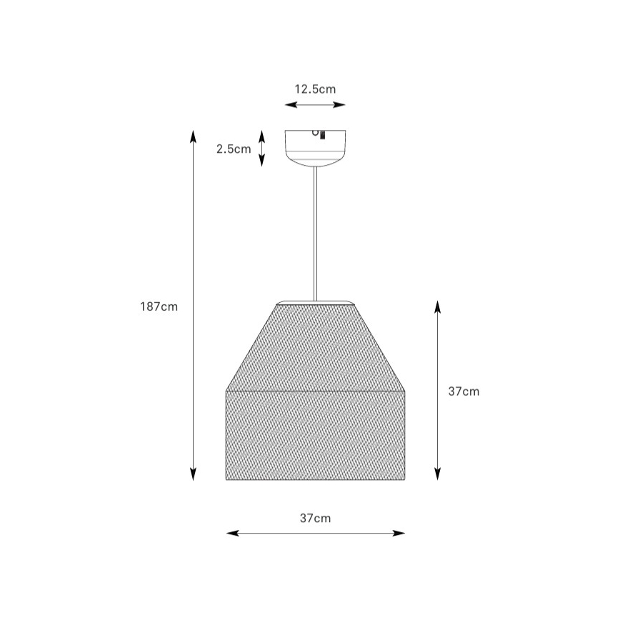 Markslöjd 108956 - Lampada a sospensione con cavo AIKO 1xE27/60W/230V Ø 37 cm crema/nera