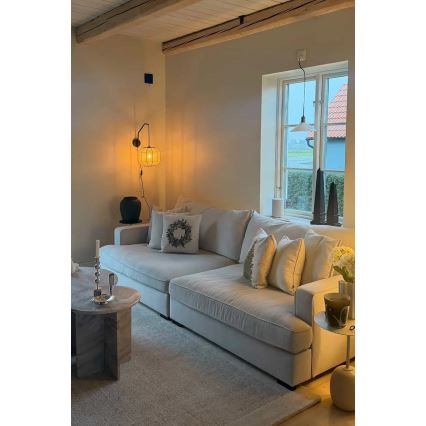 Markslöjd 108957 - Applique ASUKA 1xE27/60W/230V crema/nera