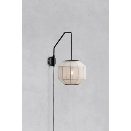 Markslöjd 108957 - Applique ASUKA 1xE27/60W/230V crema/nera