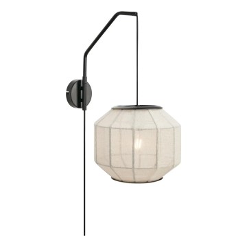 Markslöjd 108957 - Lampada da parete ASUKA 1xE27/60W/230V lino/nero