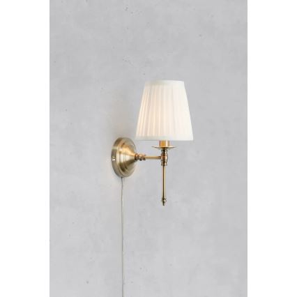 Markslöjd 108968 - Applique da parete MANOR 1xE14/40W/230V bianco/ottone