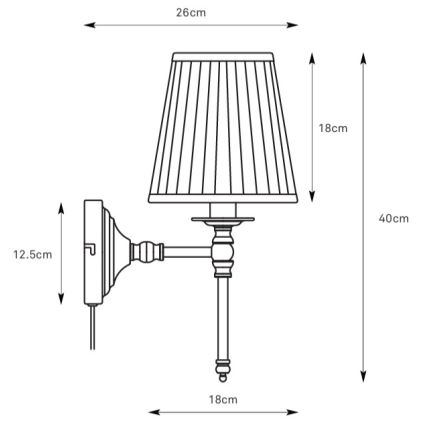 Markslöjd 108968 - Applique da parete MANOR 1xE14/40W/230V bianco/ottone