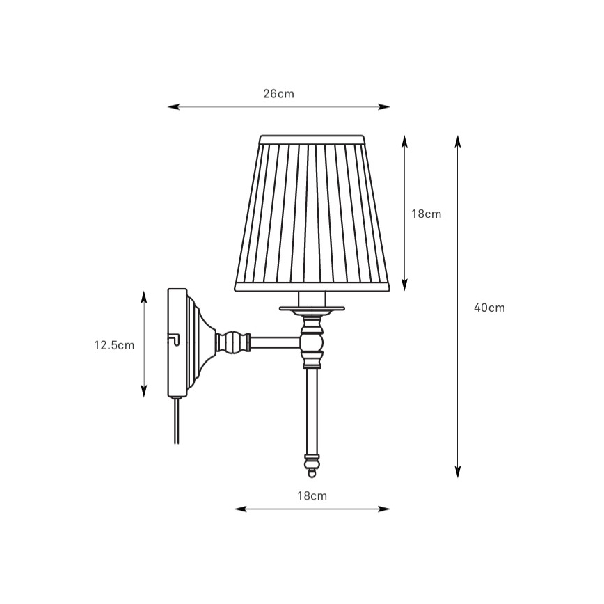 Markslöjd 108968 - Applique da parete MANOR 1xE14/40W/230V bianco/ottone