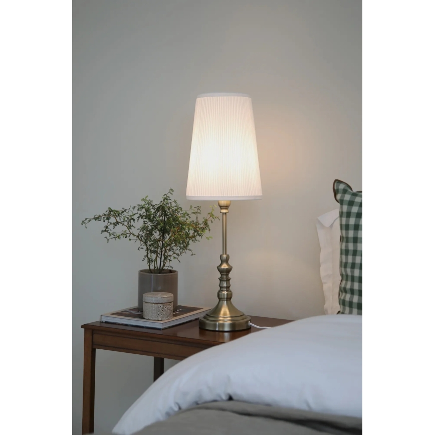 Markslöjd 108970 - Lampada da tavolo NOBLE 1xE14/40W/230V 66 cm bianco/ottone