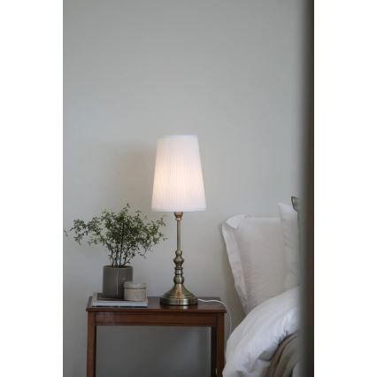 Markslöjd 108970 - Lampada da tavolo NOBLE 1xE14/40W/230V 66 cm bianco/ottone