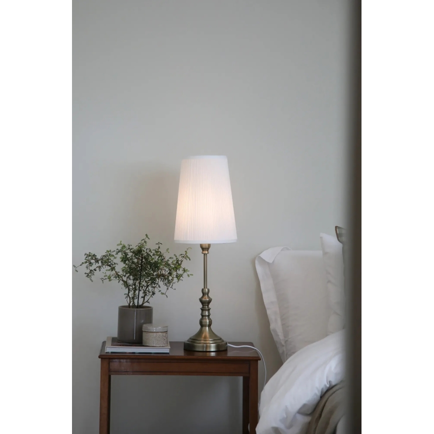 Markslöjd 108970 - Lampada da tavolo NOBLE 1xE14/40W/230V 66 cm bianco/ottone