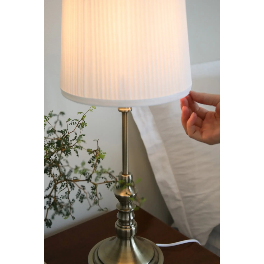 Markslöjd 108970 - Lampada da tavolo NOBLE 1xE14/40W/230V 66 cm bianco/ottone