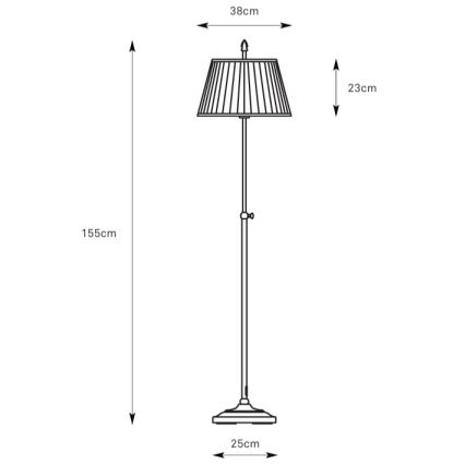 Markslöjd 108972 - Lampada da terra OXFORD 1xE14/40W/230V bianco/ottone
