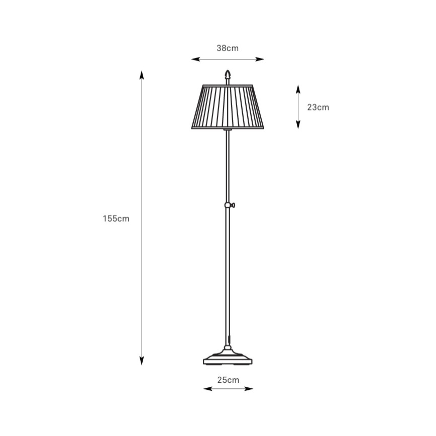 Markslöjd 108972 - Lampada da terra OXFORD 1xE14/40W/230V bianco/ottone