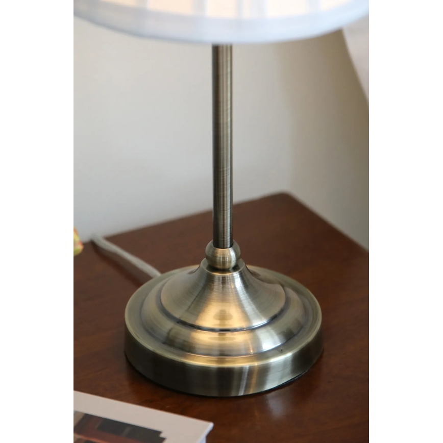 Markslöjd 108973 - Lampada da tavolo OXFORD 1xE14/40W/230V bianco/ottone