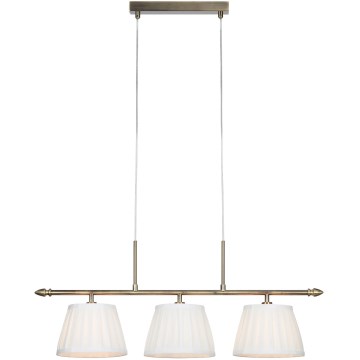 Markslöjd 108975 - Sospensione a cavo OXFORD 3xE14/40W/230V ottone/bianco