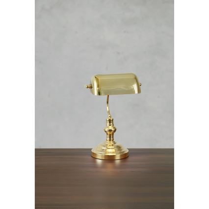 Markslöjd 108977 - Lampada da tavolo BANKERS 1xE14/40W/230V dorata
