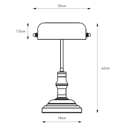 Markslöjd 108977 - Lampada da tavolo BANKERS 1xE14/40W/230V dorata