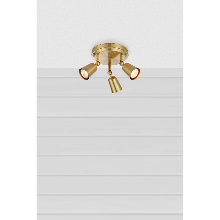 Markslöjd 108980 - Faretto TINY 3xGU10/7W/230V in ottone
