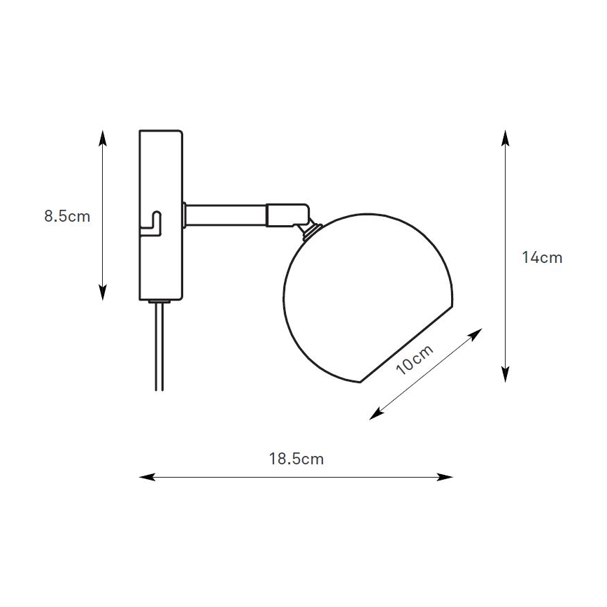 Markslöjd 108983 - Faretto da parete POP 1xGU10/7W/230V grigio