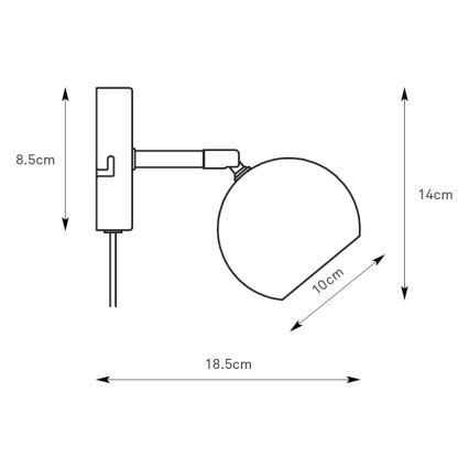 Markslöjd 108984 - Faretto da parete POP 1xGU10/7W/230V marrone
