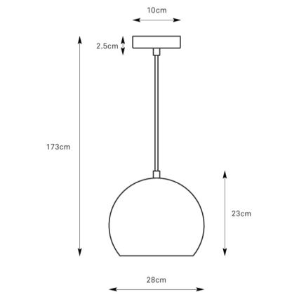 Markslöjd 108988 - Lampada a sospensione con cavo POP 1xE27/40W/230V Ø 28 cm verde