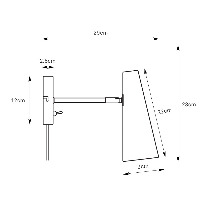 Markslöjd 108992 - Applique da parete PEAK 1xE14/40W/230V grigio