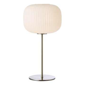 Markslöjd 109007 - Lampada da tavolo SOBER 1xE27/40W/230V bianco/cromo satinato