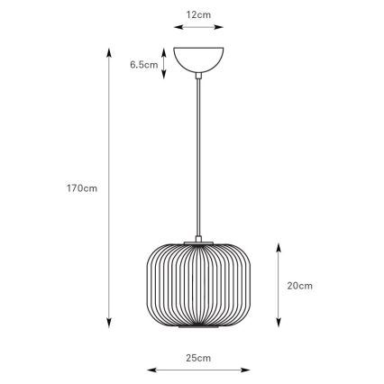 Markslöjd 109008 - Lampada a sospensione con cavo SOBER 1xE27/40W/230V Ø 25 cm cromo opaco
