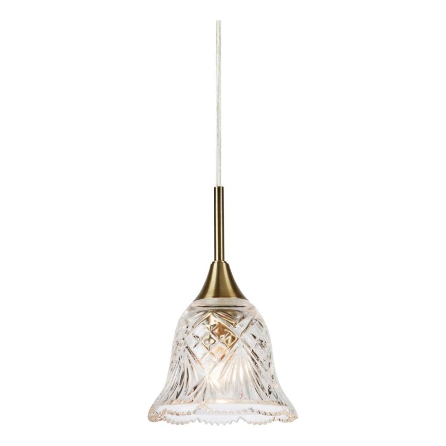 Markslöjd 109011 - Lampadario a cavo LUNA 1xE14/40W/230V ottone