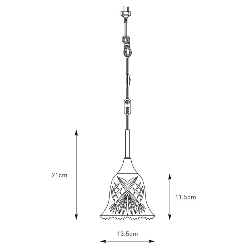 Markslöjd 109011 - Lampadario a cavo LUNA 1xE14/40W/230V ottone