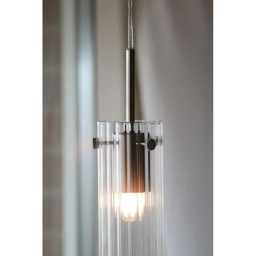 Markslöjd 109013 - Lampadario sospeso a cavo TIBIA 1xE14/40W/230V trasparente/ottone