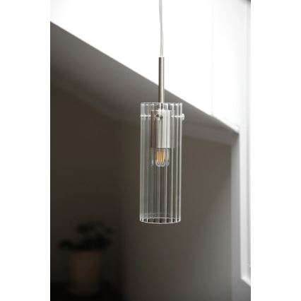 Markslöjd 109013 - Lampadario sospeso a cavo TIBIA 1xE14/40W/230V trasparente/ottone