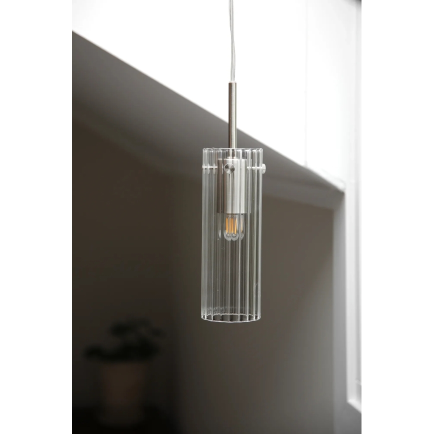 Markslöjd 109013 - Lampadario sospeso a cavo TIBIA 1xE14/40W/230V trasparente/ottone