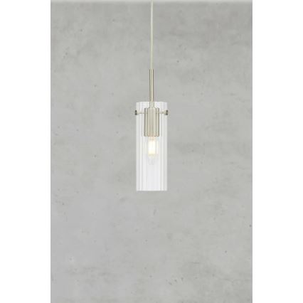 Markslöjd 109013 - Lampadario sospeso a cavo TIBIA 1xE14/40W/230V trasparente/ottone