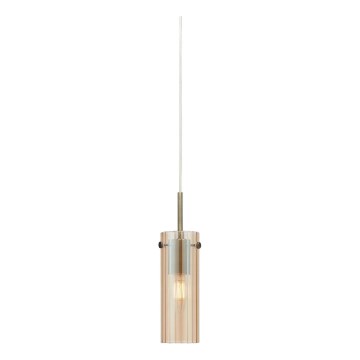 Markslöjd 109015 - Lampada a sospensione con cavo TIBIA 1xE14/40W/230V beige fumé/ottone