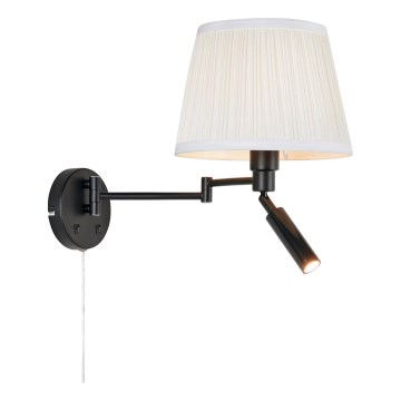 Markslöjd 109016 - Lampada da parete LED PIVOT 1xE27/40W/230V + LED/4W crema/nera
