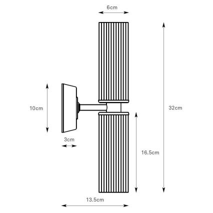 Markslöjd 109027 - Applique da bagno RIMINI 2xG9/20W/230V IP44 cromo lucido