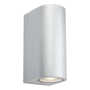 Markslöjd 109112 - Applique da esterno dimmerabile LED ALOR 2xLED/4,9W/230V IP65 argento