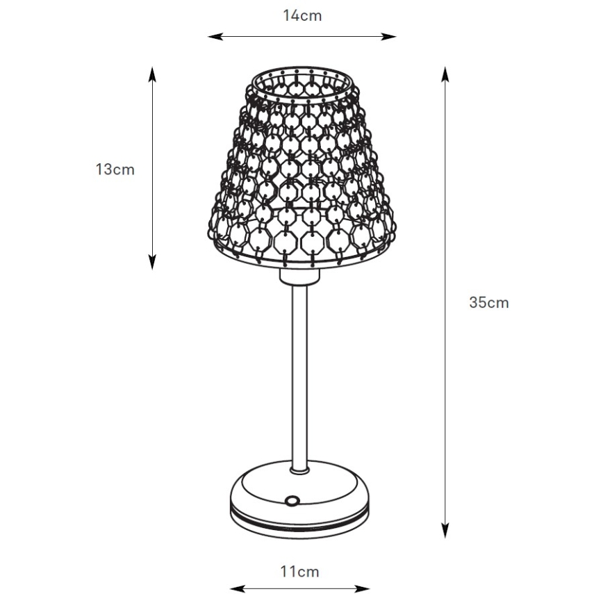 Markslöjd 109125 - Lampada da tavolo LED dimmerabile ricaricabile a sfioramento LIORA 1xE14/2W/2000 mAh ottone