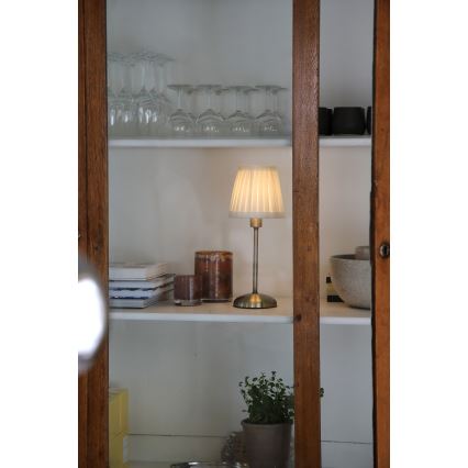 Markslöjd 109126 - Lampada da tavolo LED dimmerabile ricaricabile a sfioramento ANNO 1xE14/2W/2000 mAh bianco/ottone
