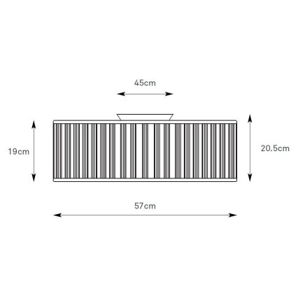 Markslöjd 109133 - Plafoniera LUX 3xE27/60W/230V Ø 57 cm lino