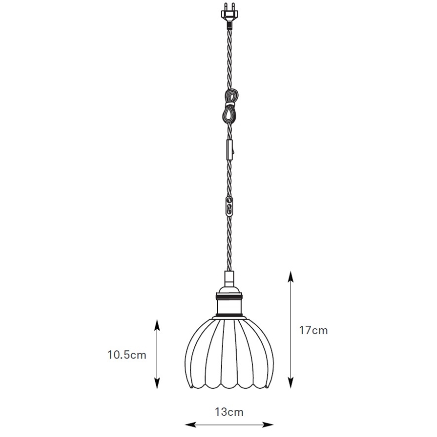 Markslöjd 109137 - Lampadario a sospensione con cavo GOTA 1xE14/40W/230V Ø 13 cm beige fumé/ottone
