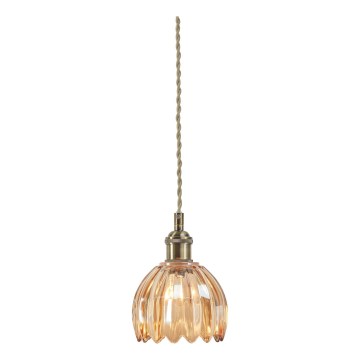 Markslöjd 109137 - Lampadario a cavo GOTA 1xE14/40W/230V fumé/beige/ottone
