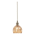Markslöjd 109137 - Lampadario a sospensione con cavo GOTA 1xE14/40W/230V Ø 13 cm beige fumé/ottone