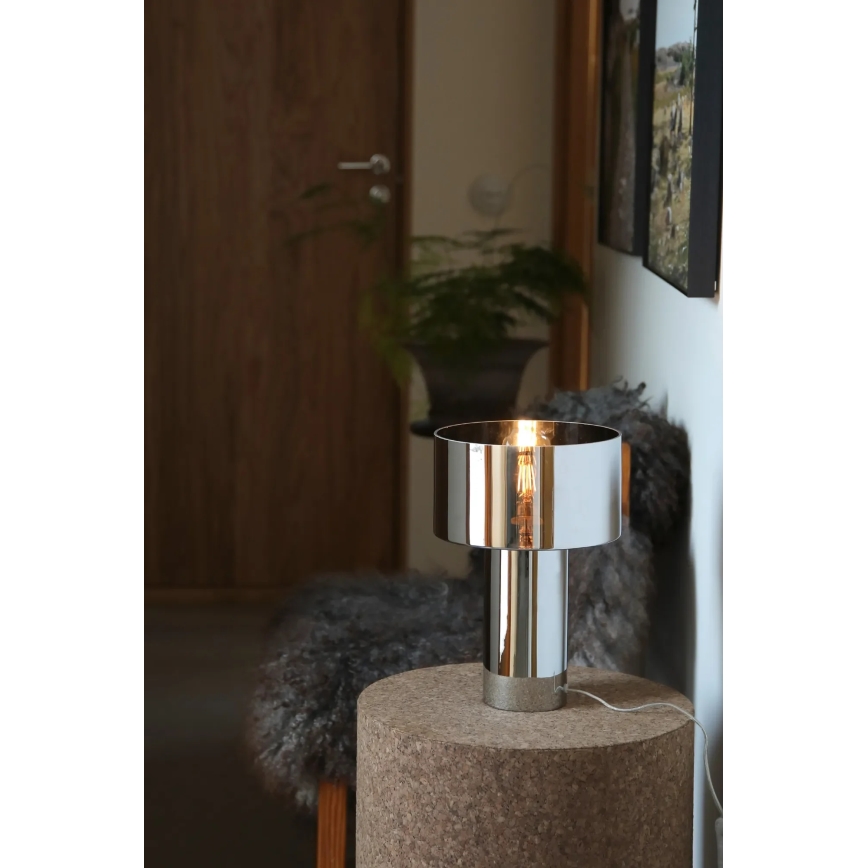 Markslöjd 109144 - Lampada da tavolo CORIN 1xE27/60W/230V cromo lucido