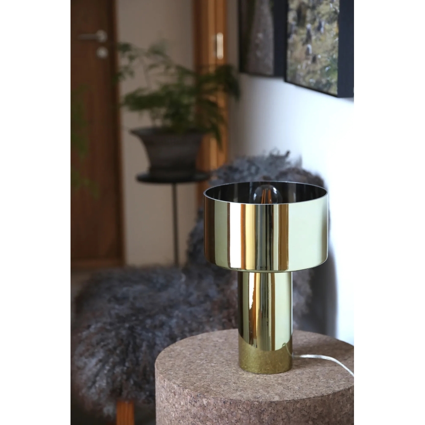 Markslöjd 109145 - Lampada da tavolo CORIN 1xE27/60W/230V dorata